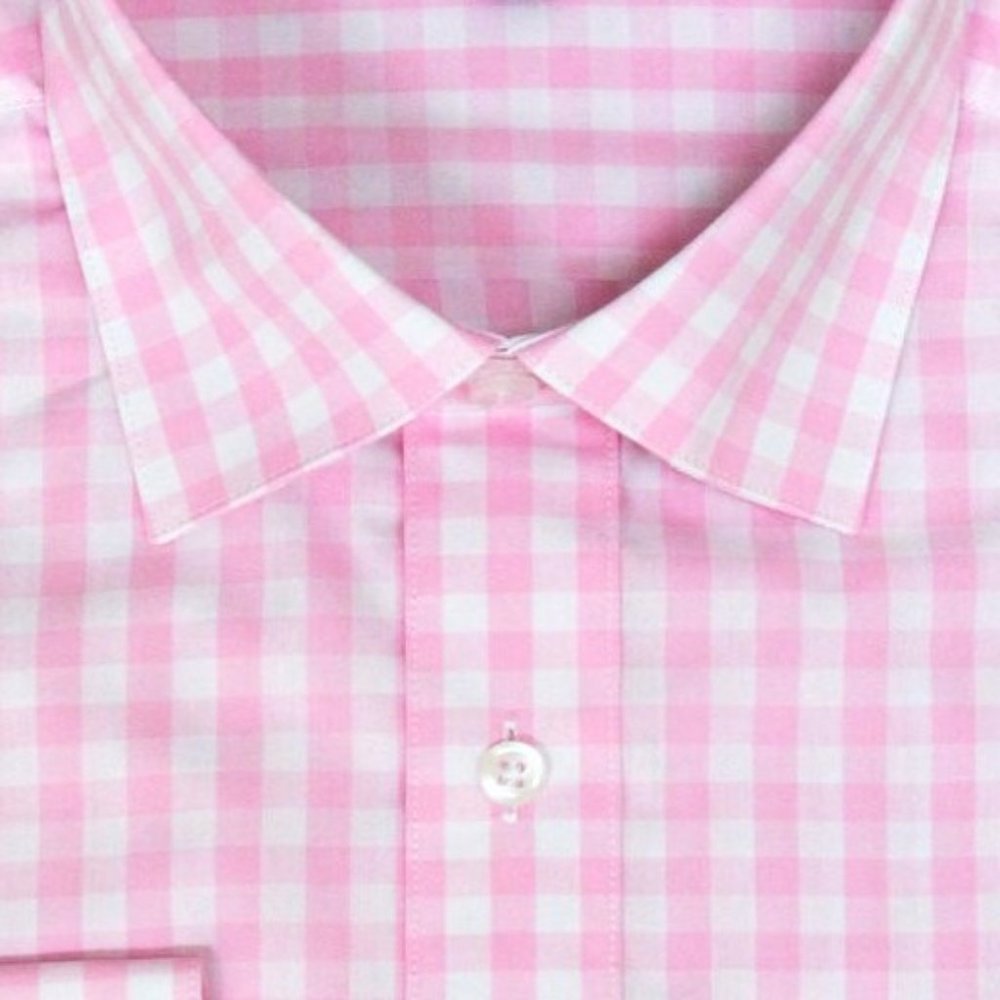 3X Marquis Pink Gingham Dress Shirt Long Sleeve  3XL 19 -19.5 - Picture 3 of 5